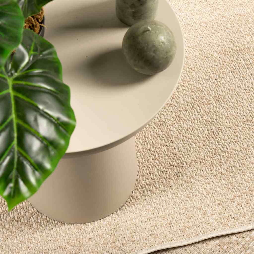 Rug ZIZUR, 120x120 cm, jute imitation, indoor and outdoor