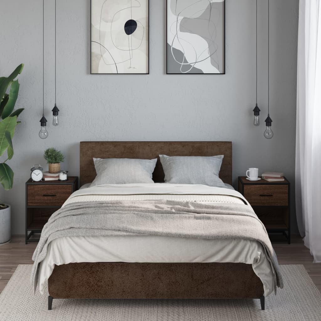 Nightstands, 2 pcs., brown oak, 40x31x50cm, wood