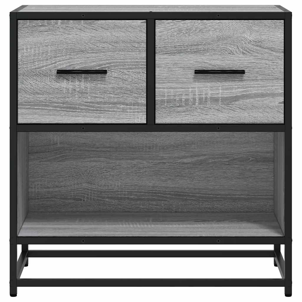 naktinė spintelė Pilka Sonoma 60x31x60 cm Mediena ir metalas