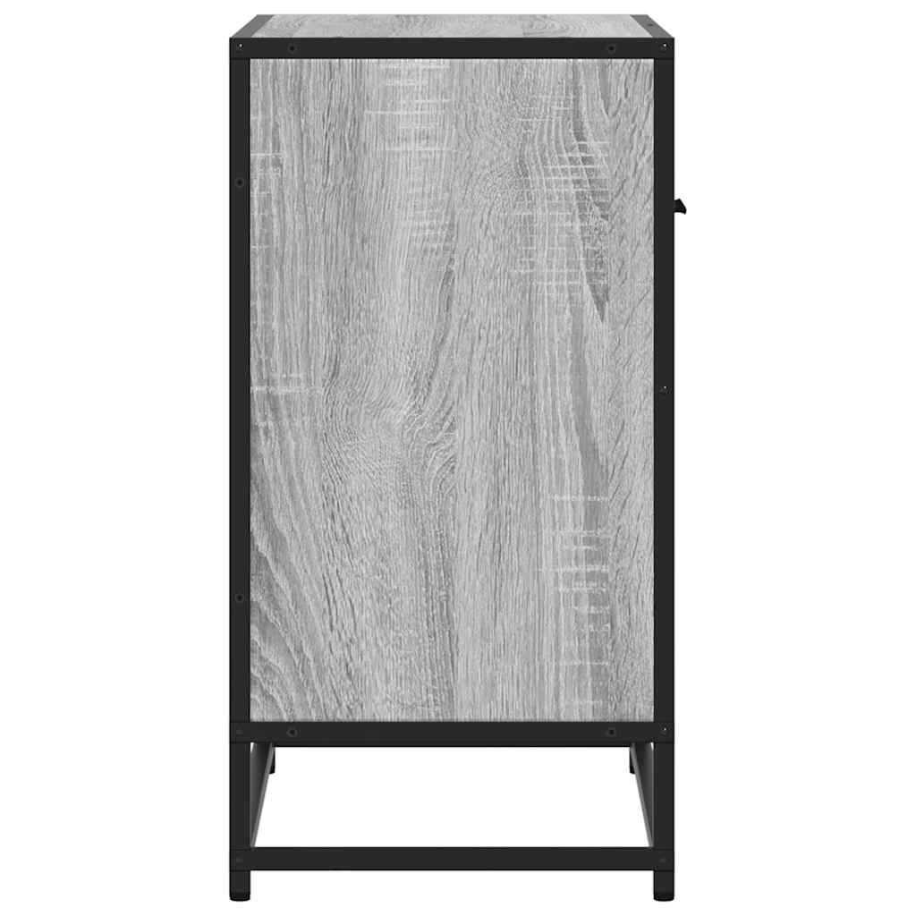 naktinė spintelė Pilka Sonoma 60x31x60 cm Mediena ir metalas