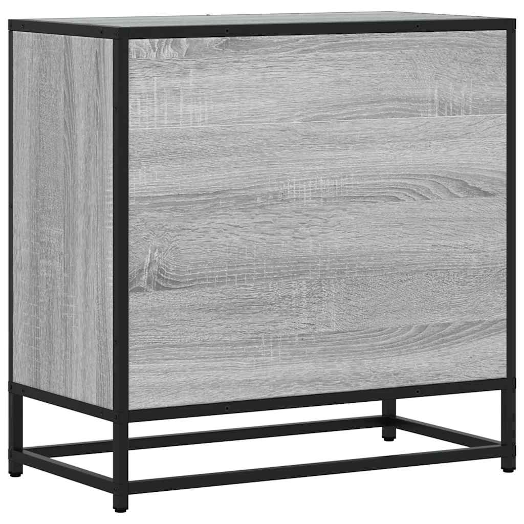 naktinė spintelė Pilka Sonoma 60x31x60 cm Mediena ir metalas