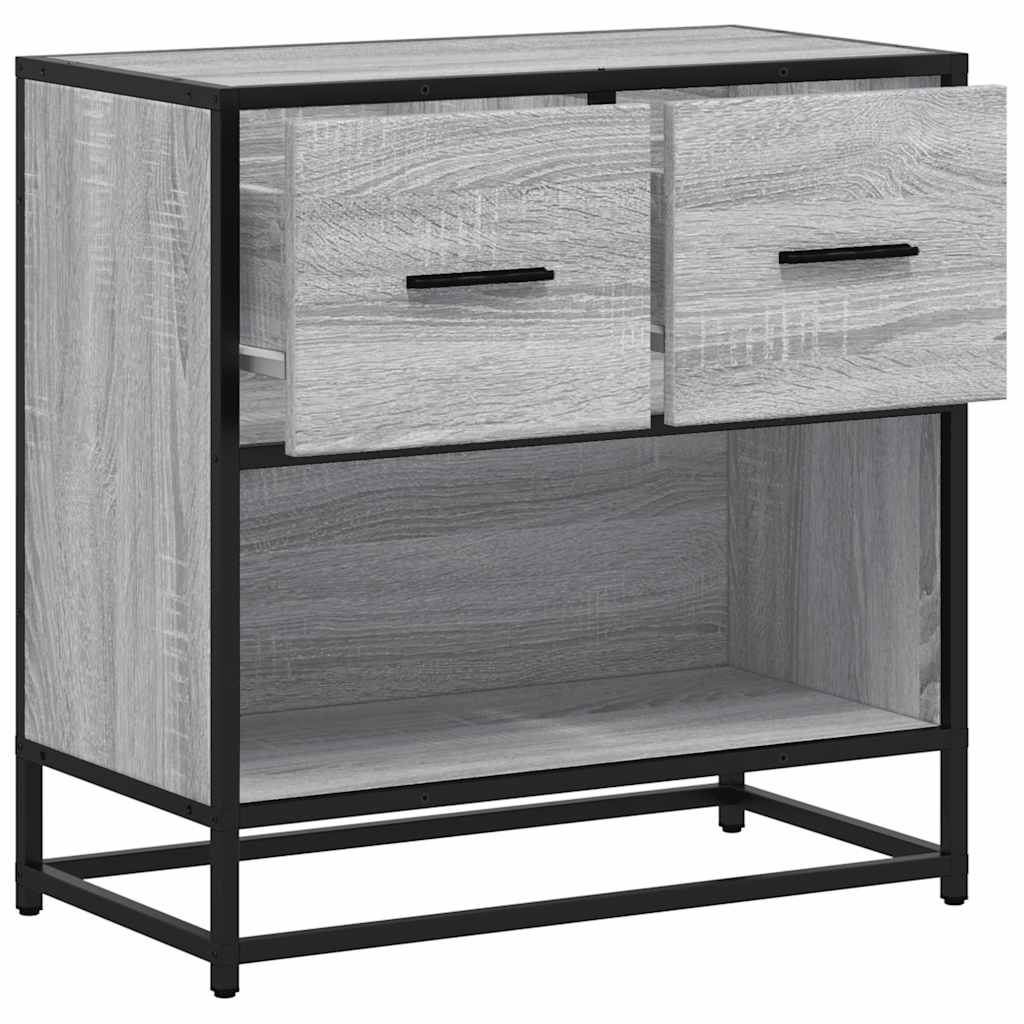 naktinė spintelė Pilka Sonoma 60x31x60 cm Mediena ir metalas