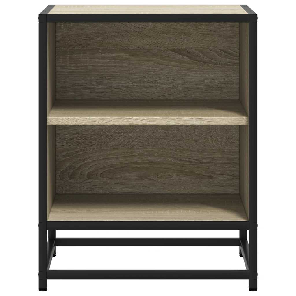 Bedside cabinet Sonoma oak 40x31x50 cm Wood and metal