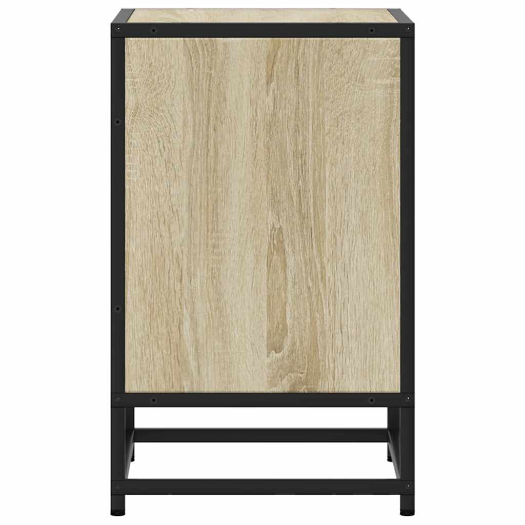 Bedside cabinet Sonoma oak 40x31x50 cm Wood and metal