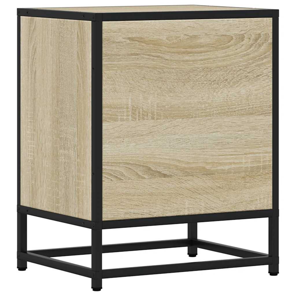 Bedside cabinet Sonoma oak 40x31x50 cm Wood and metal