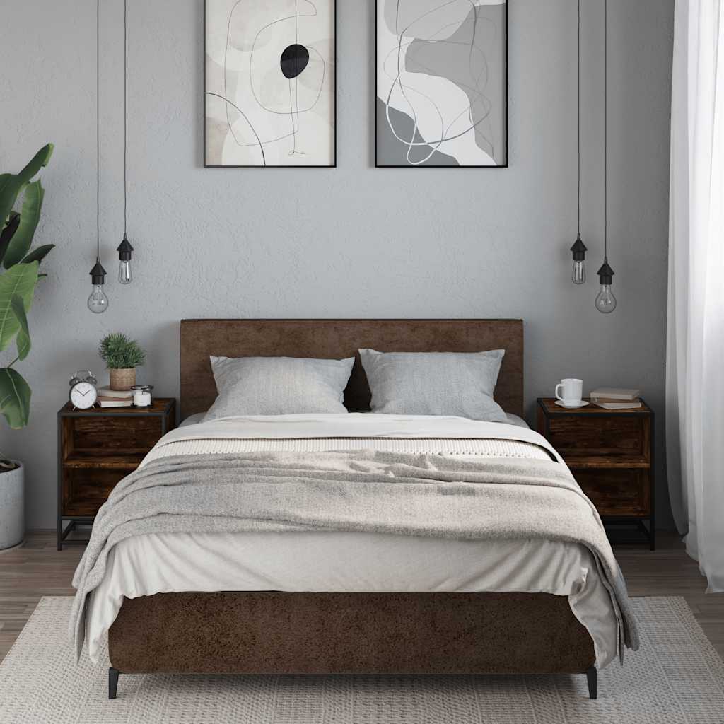 Bedside cabinets 2 pcs Smoked oak 40x31x50 cm