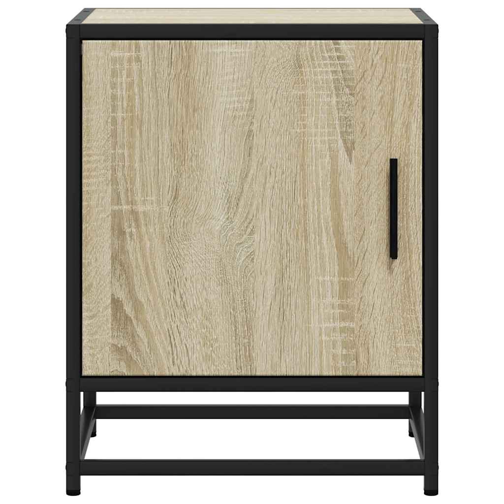naktinė spintelė Sonoma ąžuolas 40x31x50 cm Mediena ir metalas