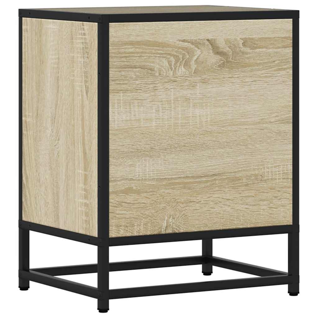 naktinė spintelė Sonoma ąžuolas 40x31x50 cm Mediena ir metalas
