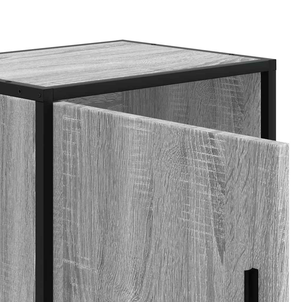 naktinė spintelė pilka Sonoma inžinerinė mediena ir metalas