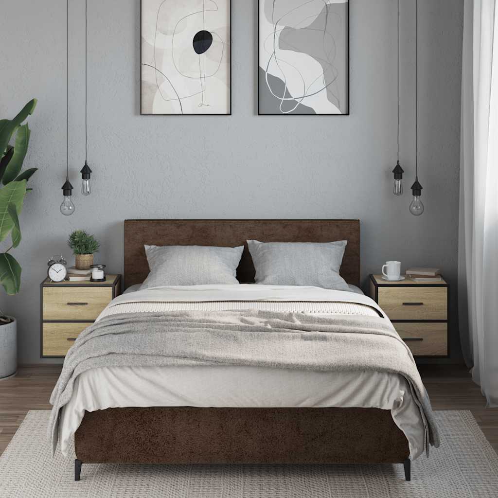 Wall-mounted bedside tables, 2 pcs., Sonoma, 40x31x39.5 cm