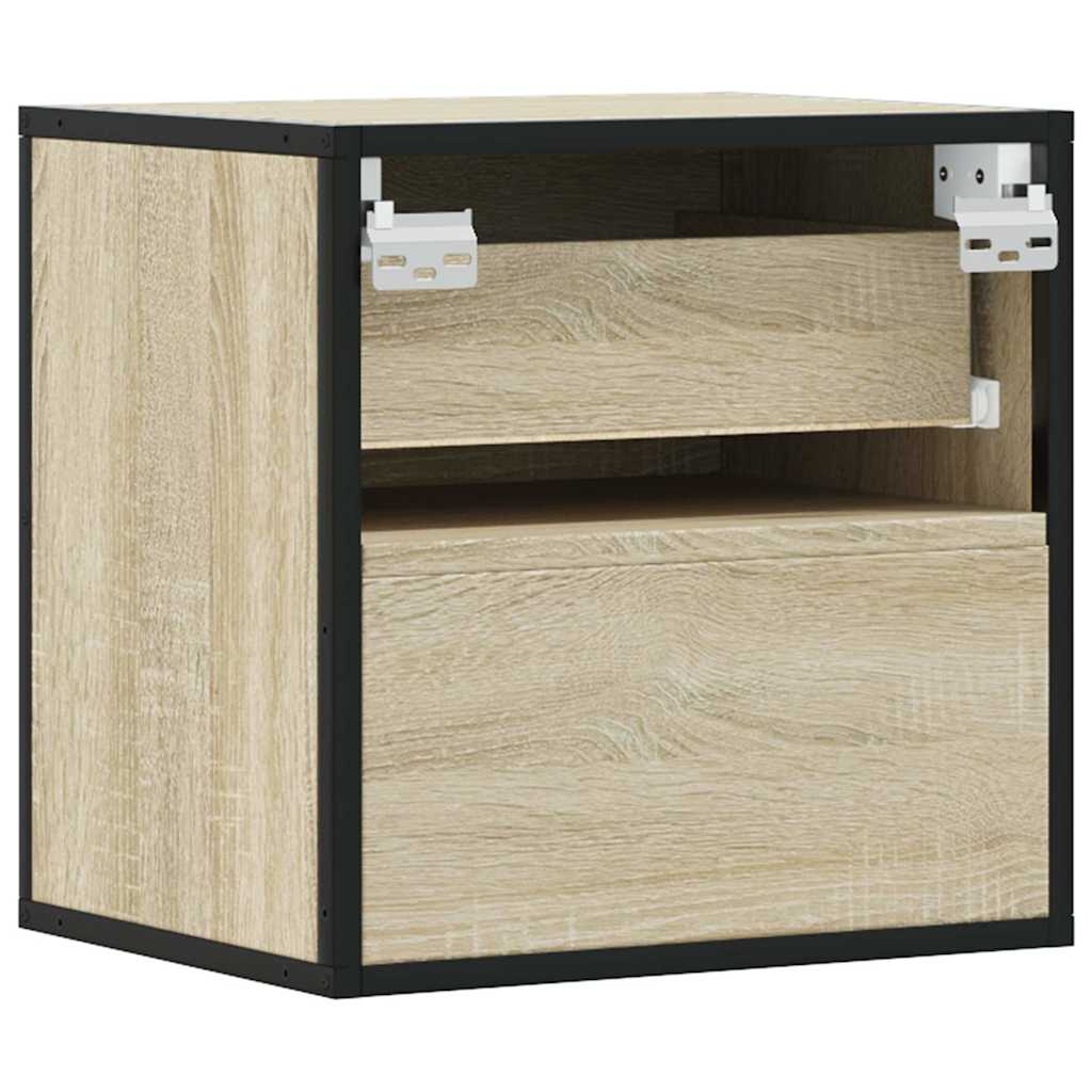 Wall-mounted bedside tables, 2 pcs., Sonoma, 40x31x39.5 cm
