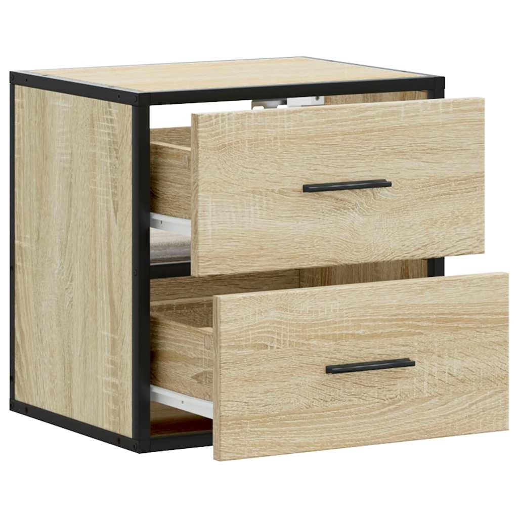 Wall-mounted bedside tables, 2 pcs., Sonoma, 40x31x39.5 cm