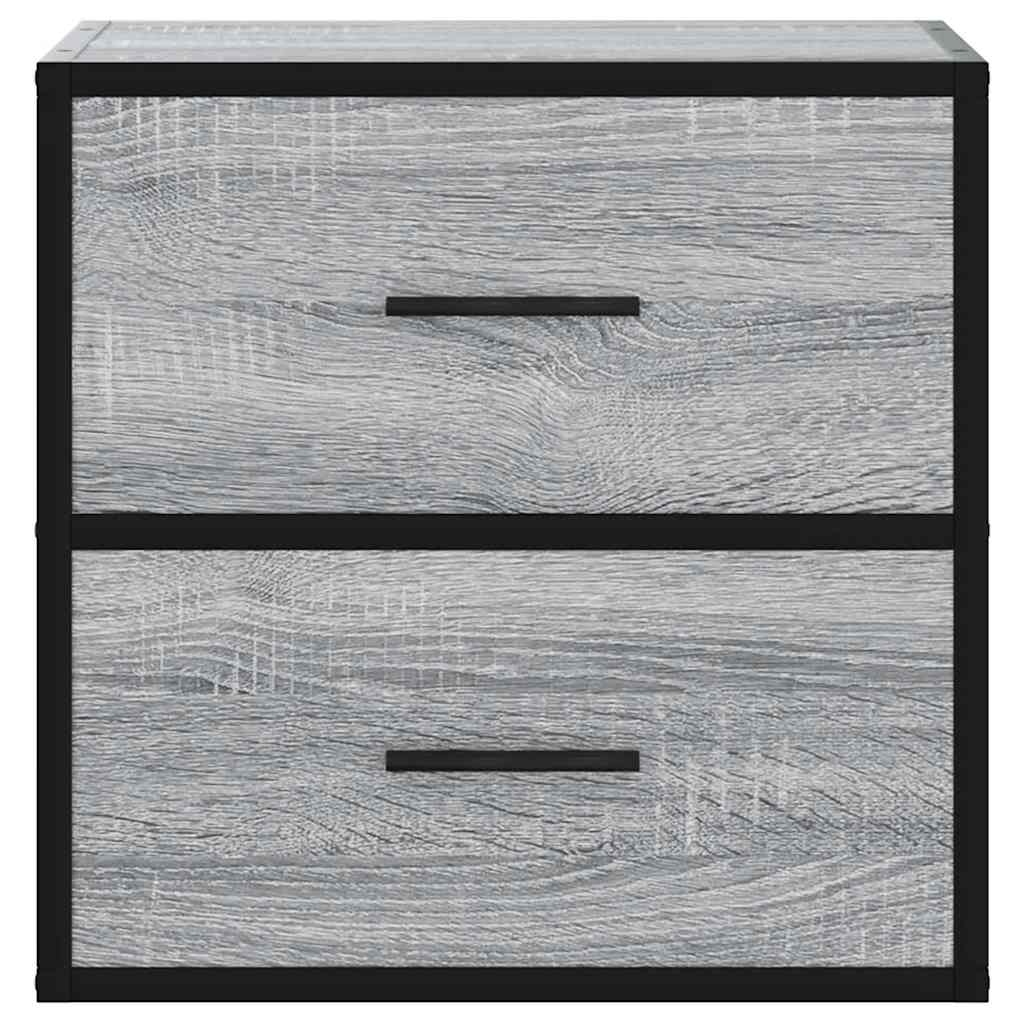 Wall-mounted bedside table, grey, 40x31x39.5 cm