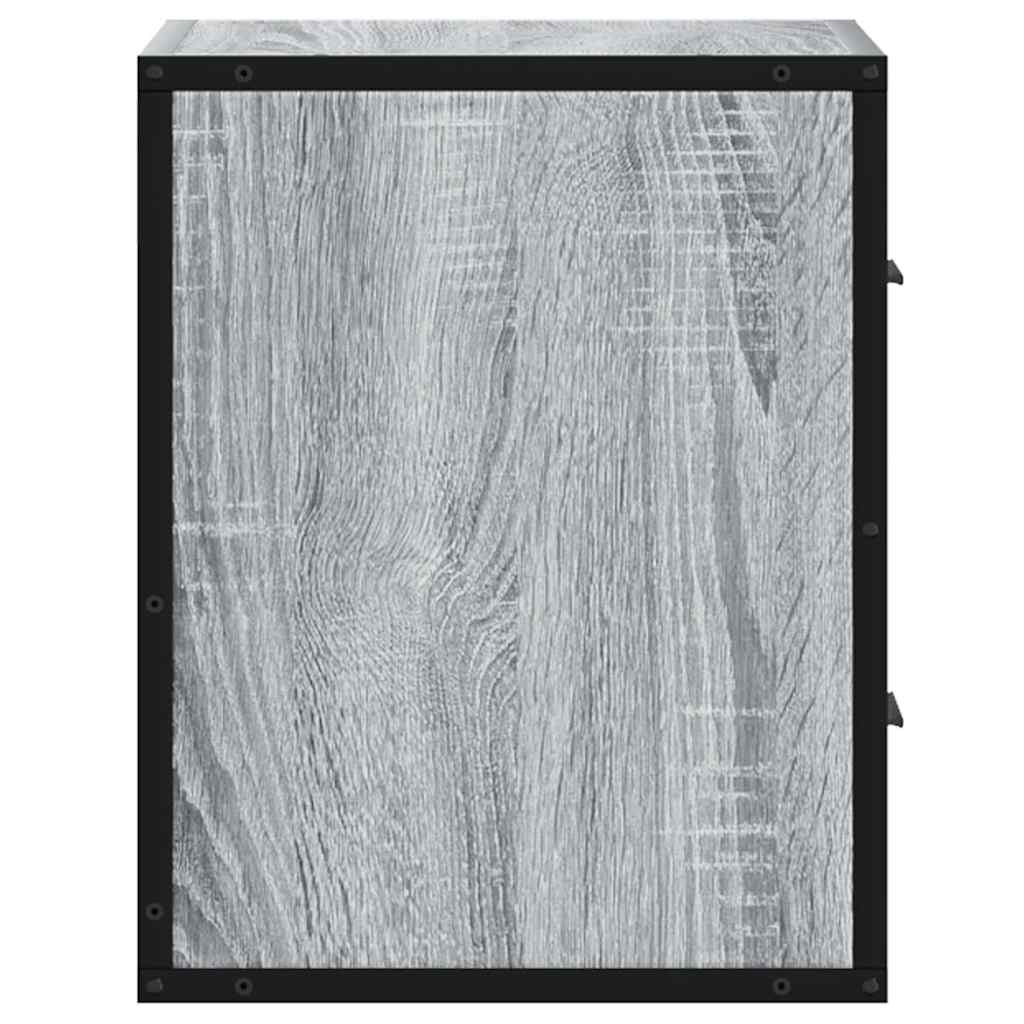 Wall-mounted bedside table, grey, 40x31x39.5 cm