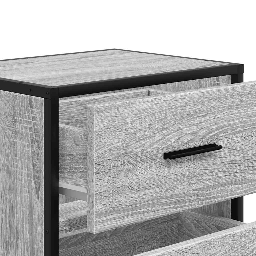 Wall-mounted bedside table, grey, 40x31x39.5 cm