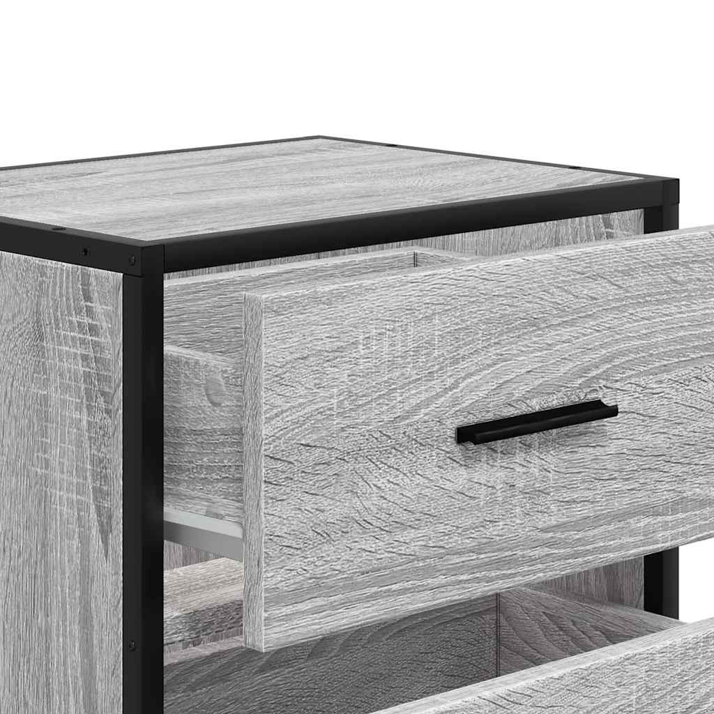 Wall-mounted nightstands, 2 pcs, grey, 40x31x39.5 cm