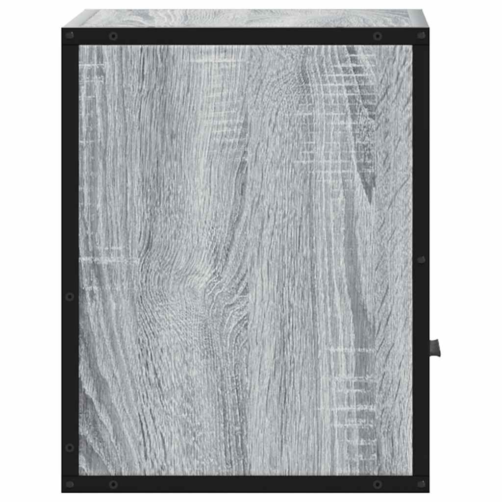Wall-mounted bedside table, grey, 40x31x39.5 cm