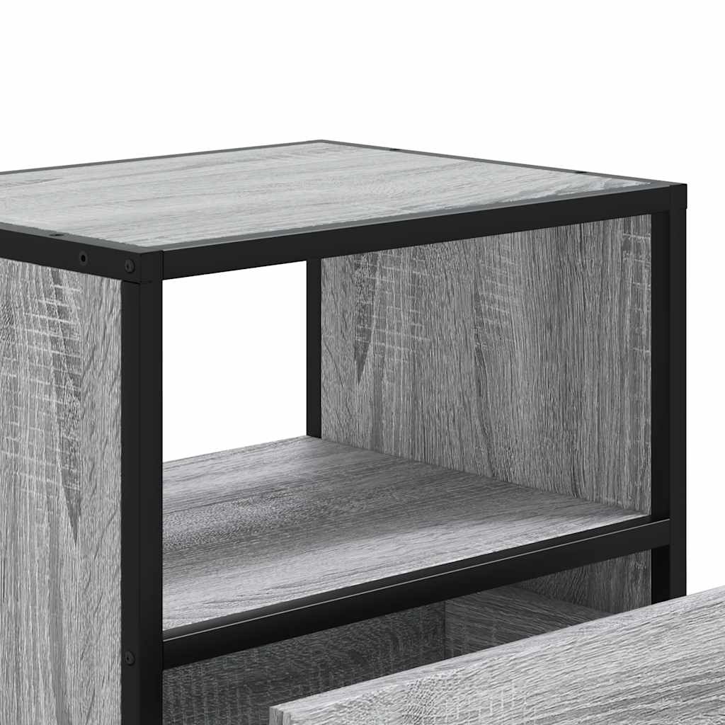 Wall-mounted bedside table, grey, 40x31x39.5 cm