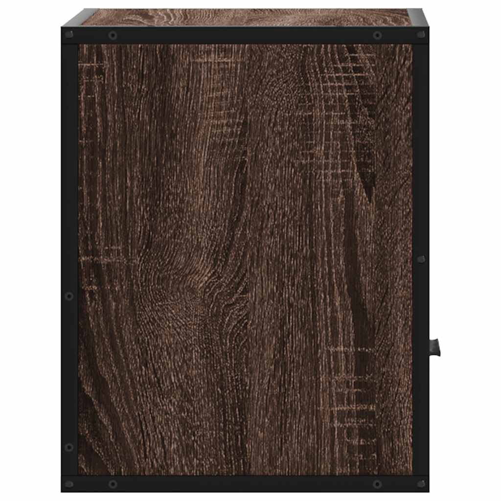 Wall-mounted nightstands, 2 pcs., brown oak, 40x31x39.5 cm