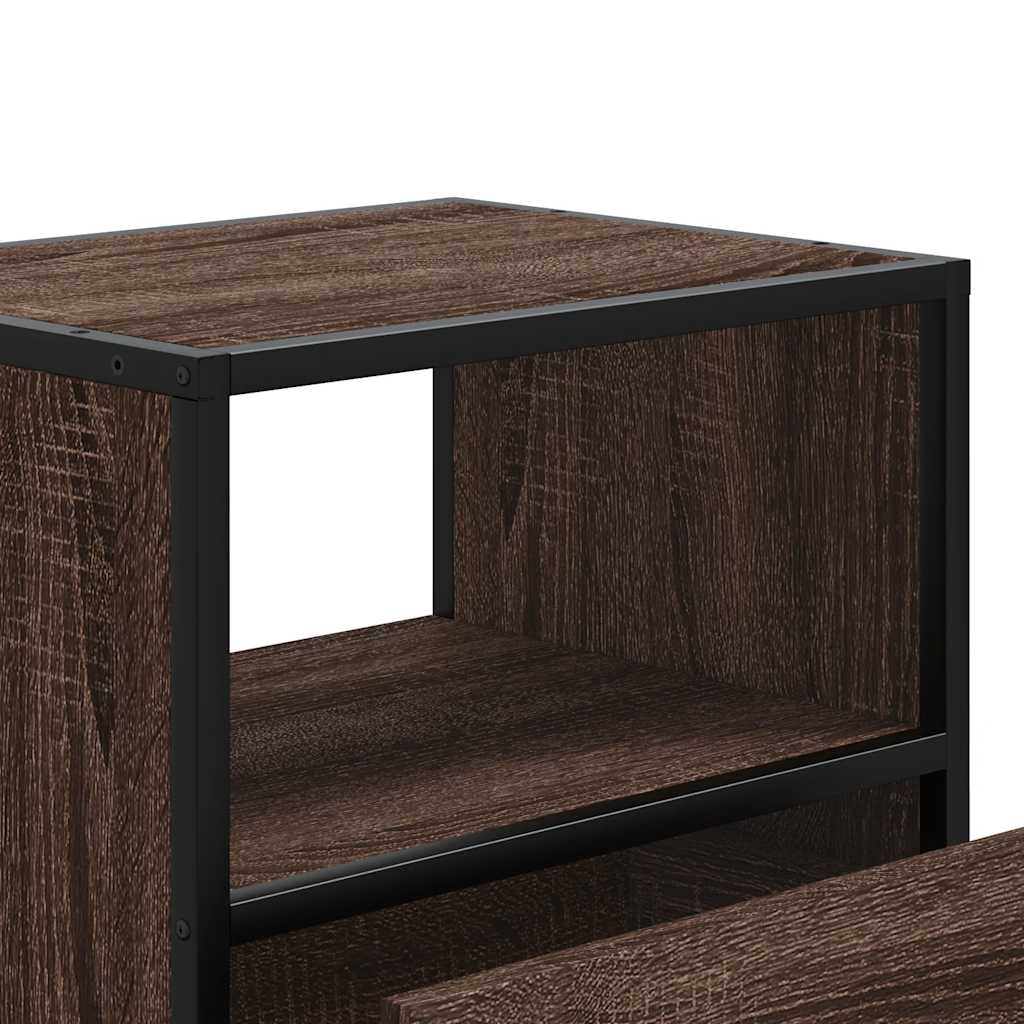 Wall-mounted nightstands, 2 pcs., brown oak, 40x31x39.5 cm