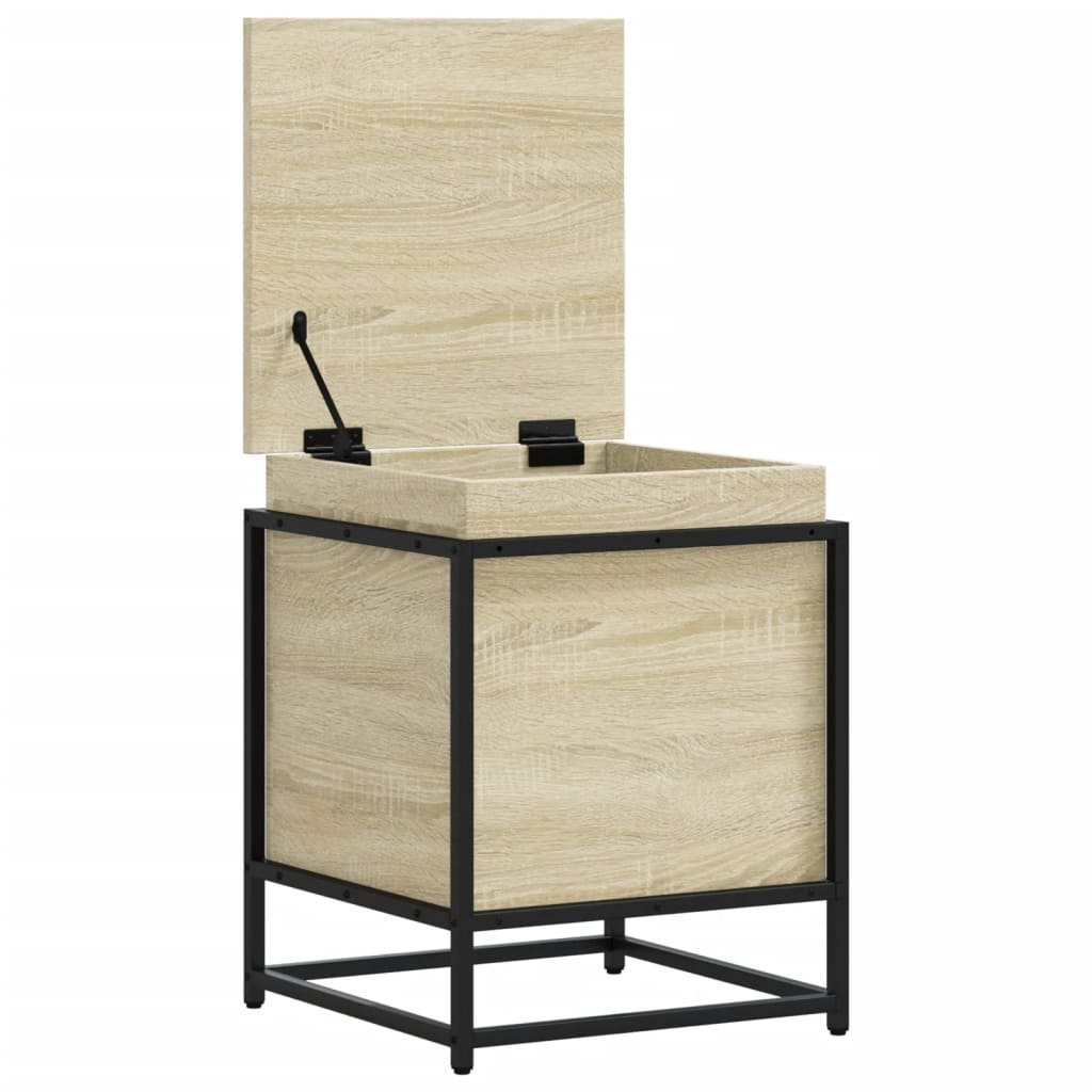 Box with lid, oak, 40x40x51.5cm, processed wood