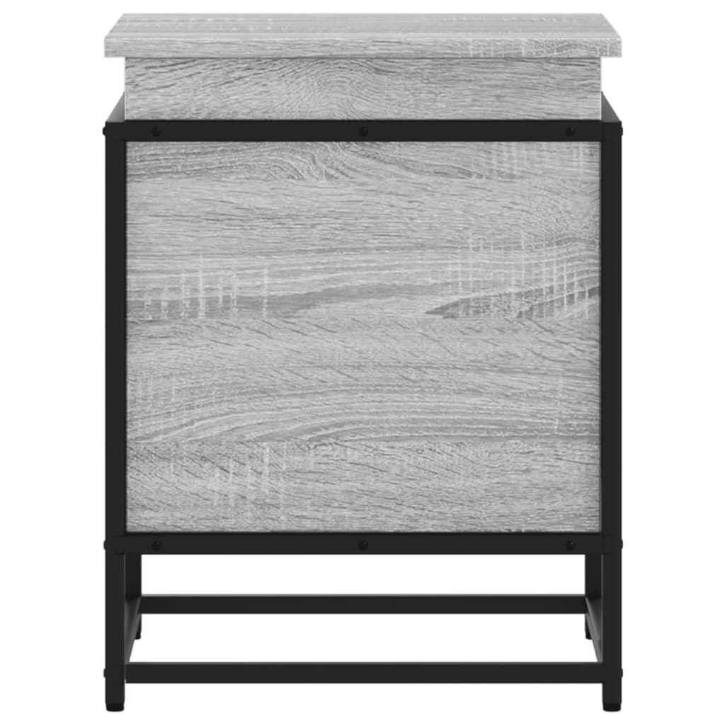 Storage box with lid, gray, 40x40x51.5cm, treated wood