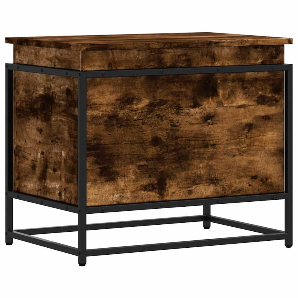 Box with lid, smoky, 60x40x51.5cm, processed wood