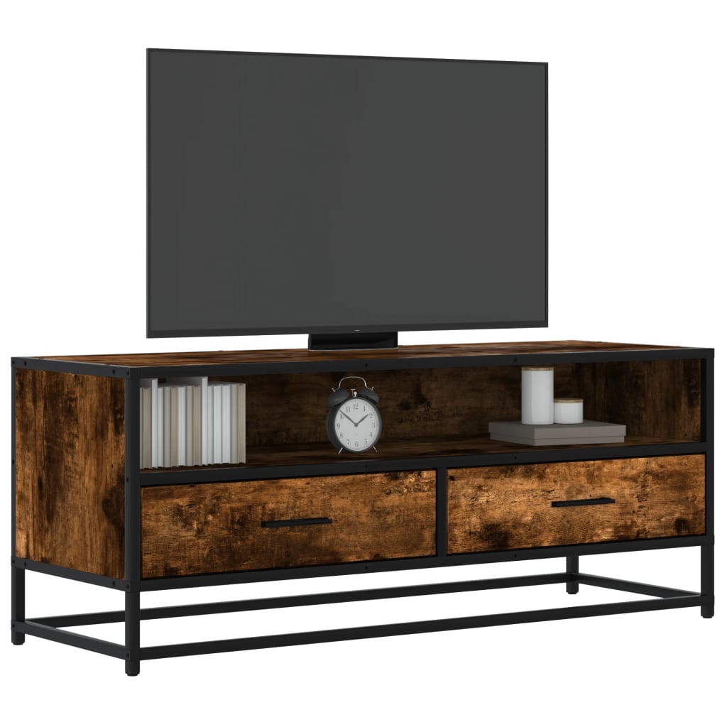TV skapītis, dūmu, 100x34,5x40cm, koks/metāls