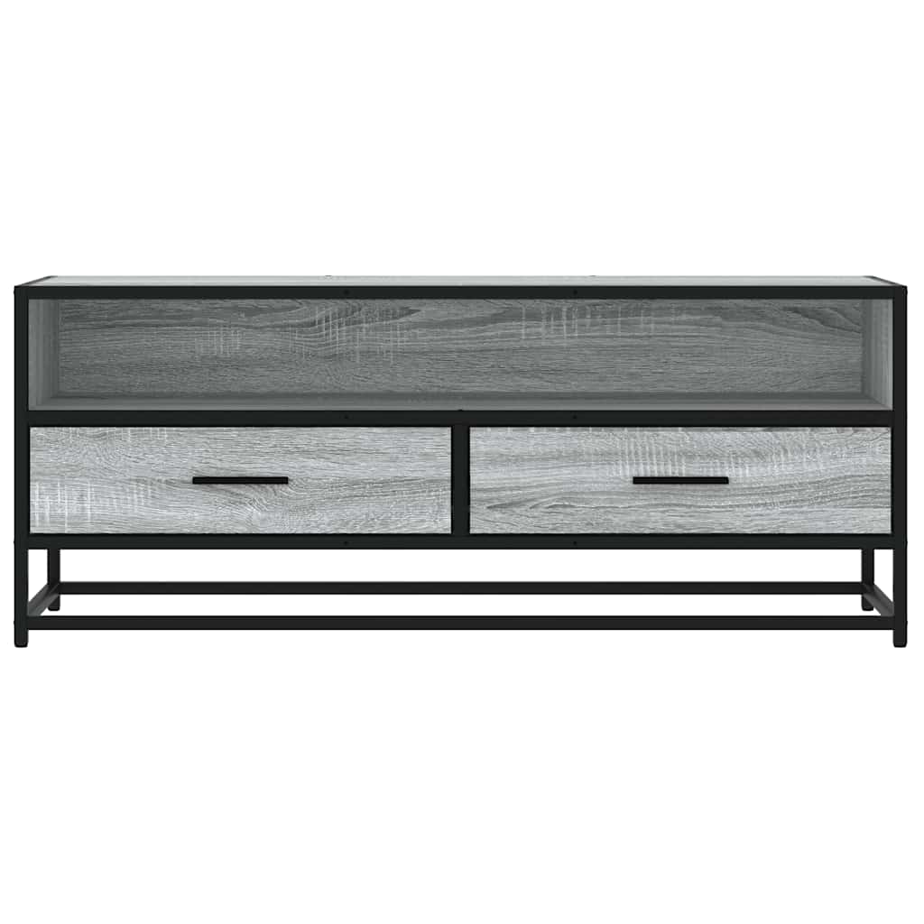TV cabinet, grey, 100x34.5x40cm, wood/metal