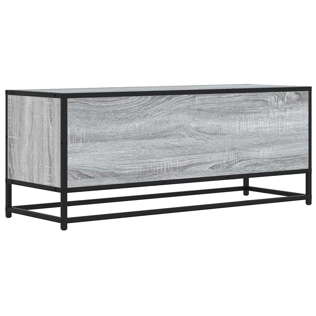 TV cabinet, grey, 100x34.5x40cm, wood/metal