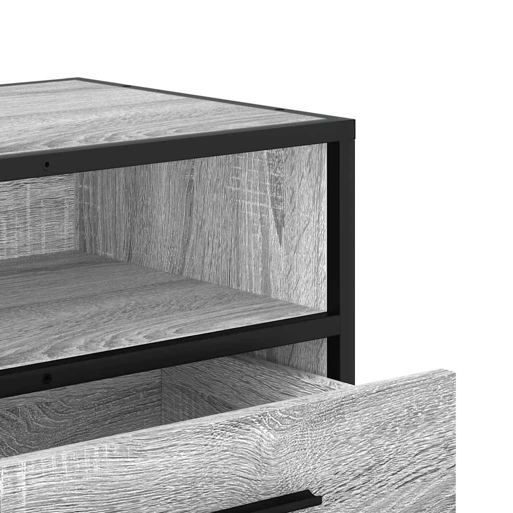 TV cabinet, grey, 100x34.5x40cm, wood/metal