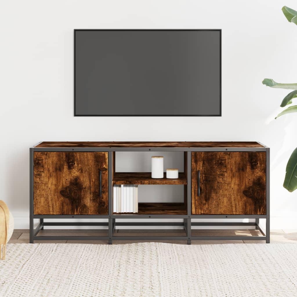 TV skapītis, dūmu krāsas, 100x35x41cm, koks un metāls
