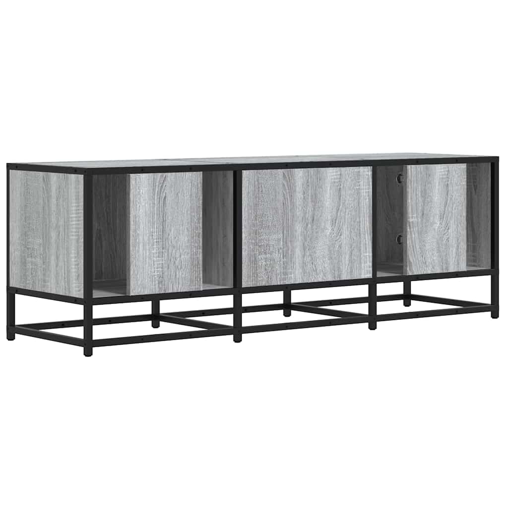 TV cabinet, grey, 120x35x41cm, wood and metal