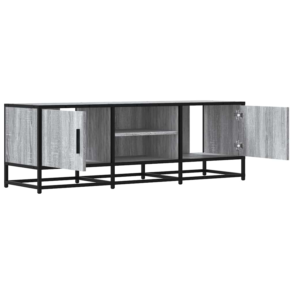 TV cabinet, grey, 120x35x41cm, wood and metal