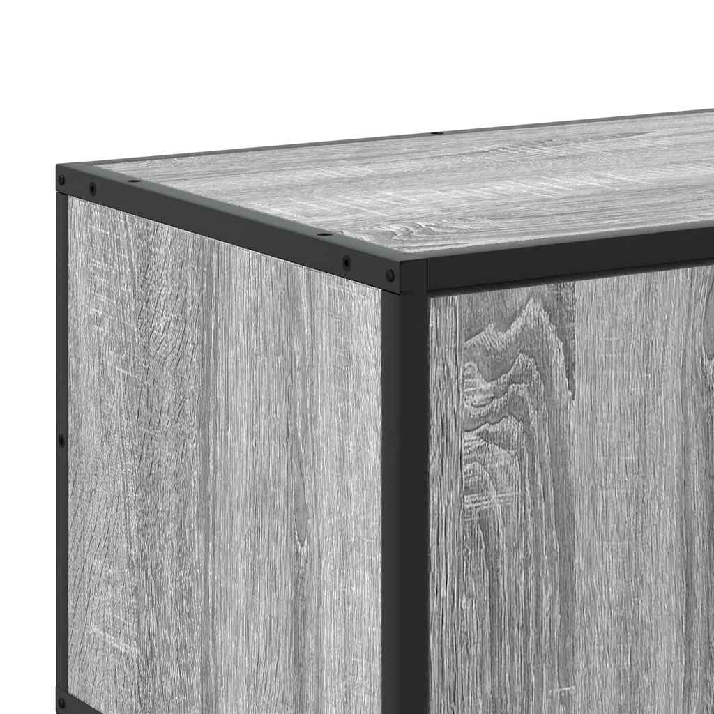 TV cabinet, grey, 120x35x41cm, wood and metal