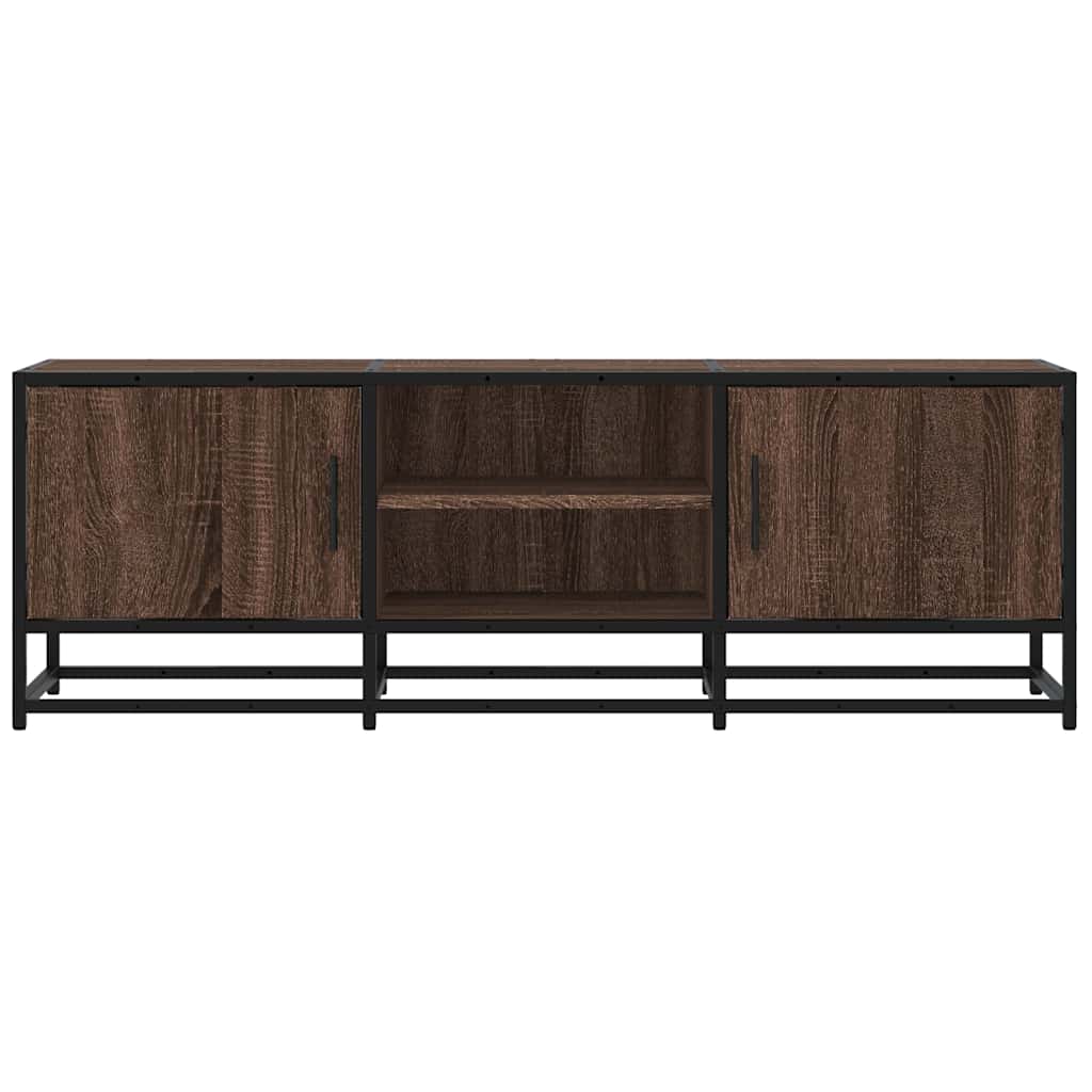 TV skapītis, brūns, 120x35x41cm, koks un metāls