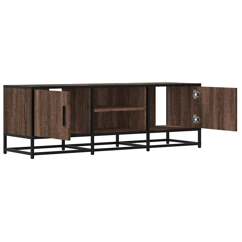 TV skapītis, brūns, 120x35x41cm, koks un metāls
