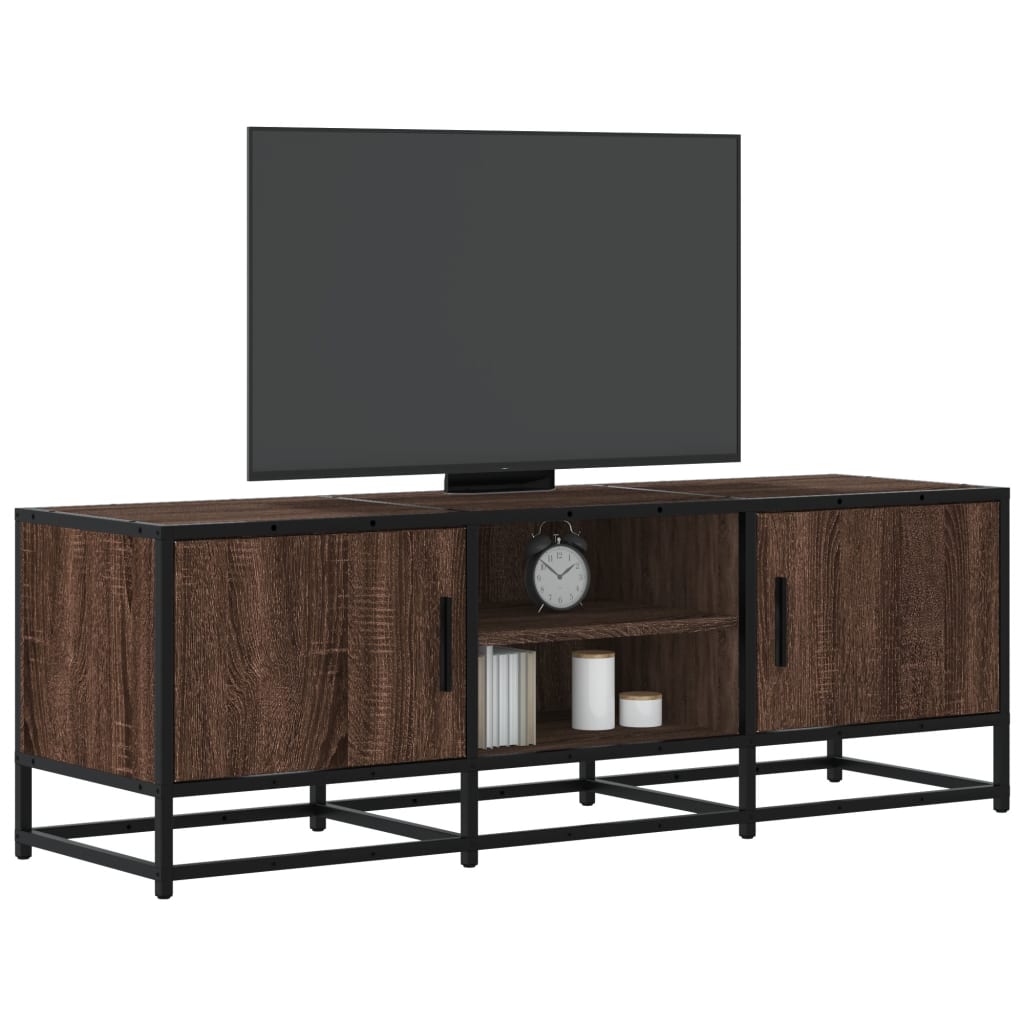 TV skapītis, brūns, 120x35x41cm, koks un metāls