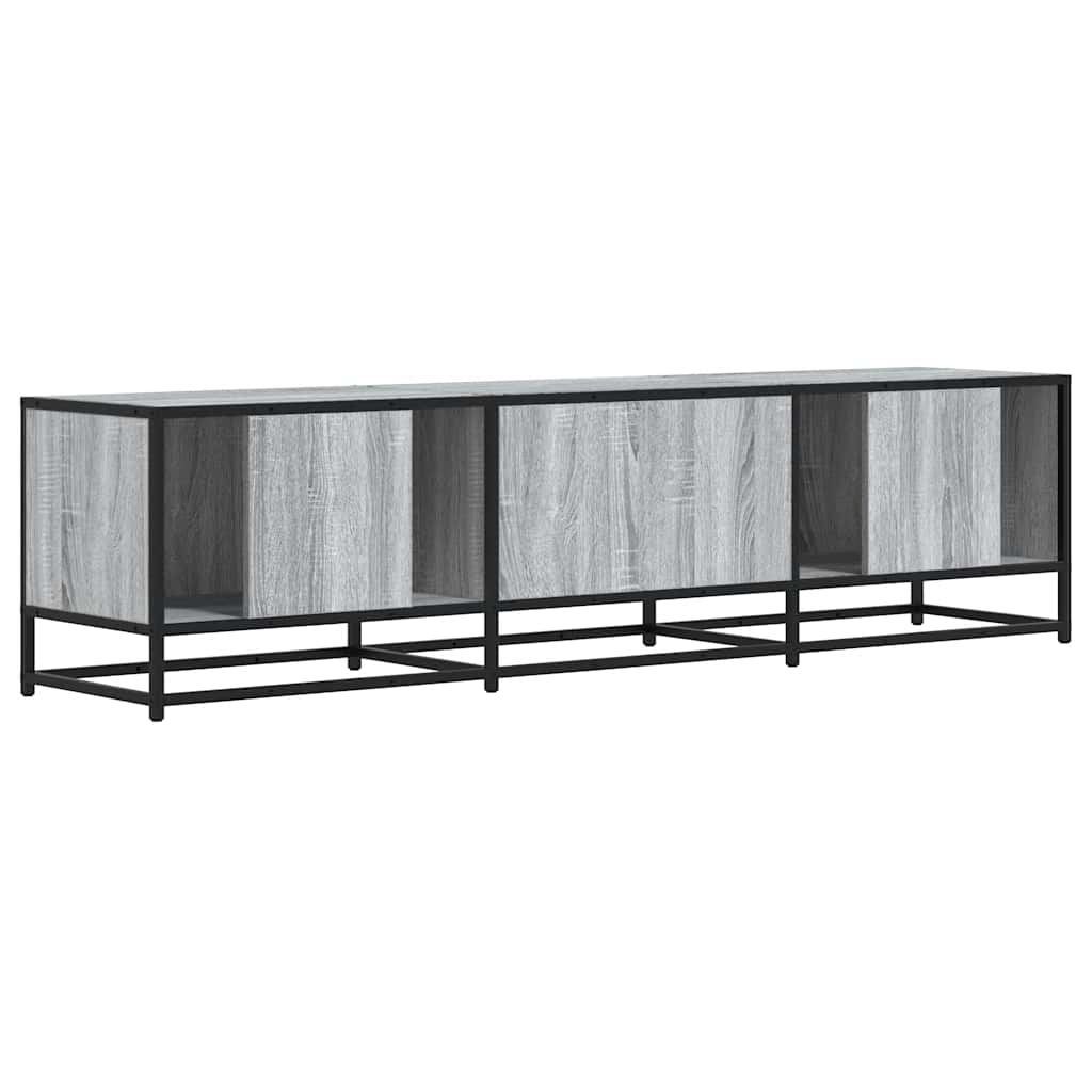 Televizoriaus spintelė, pilka, 160x35x41cm, mediena ir metalas