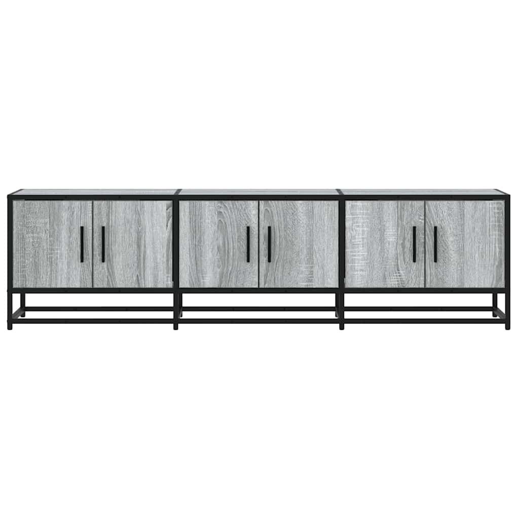 Televizoriaus spintelė, pilka, 150x35x41cm, mediena ir metalas
