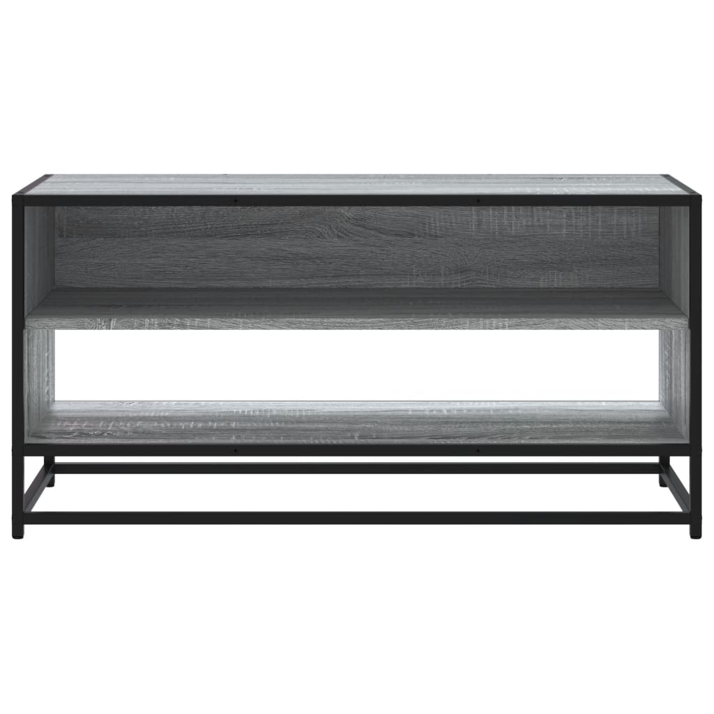 Televizoriaus spintelė, pilka, 91x40x46cm, mediena ir metalas