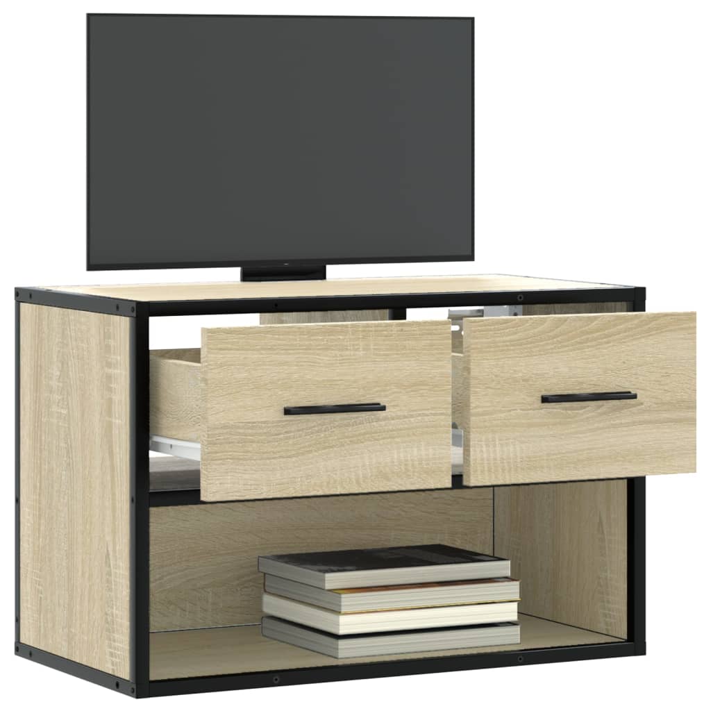 TV cabinet, oak, 60x31x39.5cm, wood/metal