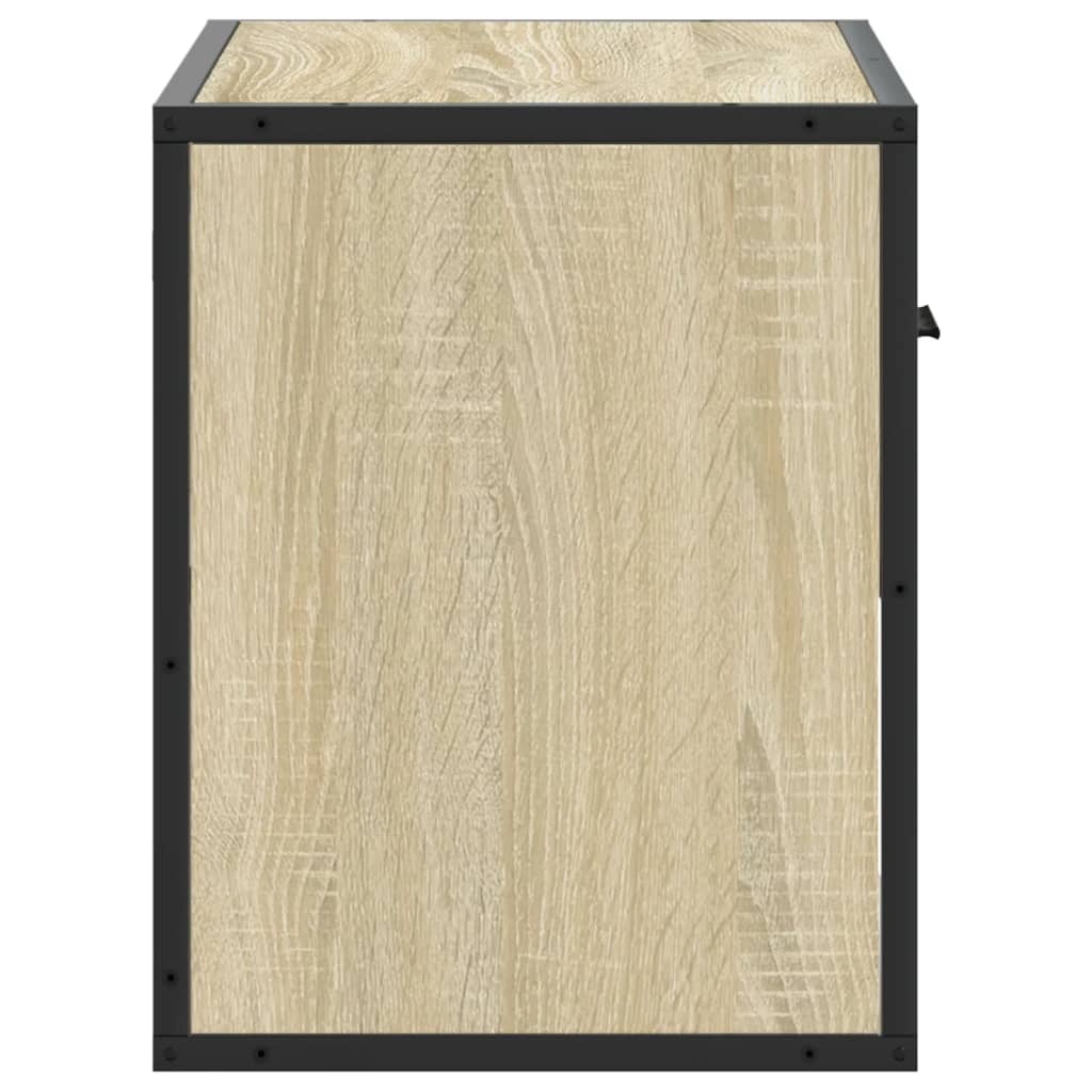 TV cabinet, oak, 60x31x39.5cm, wood/metal