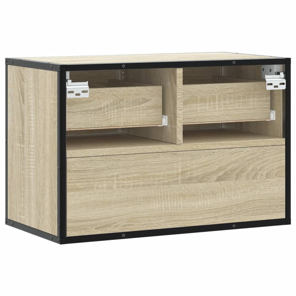 TV cabinet, oak, 60x31x39.5cm, wood/metal
