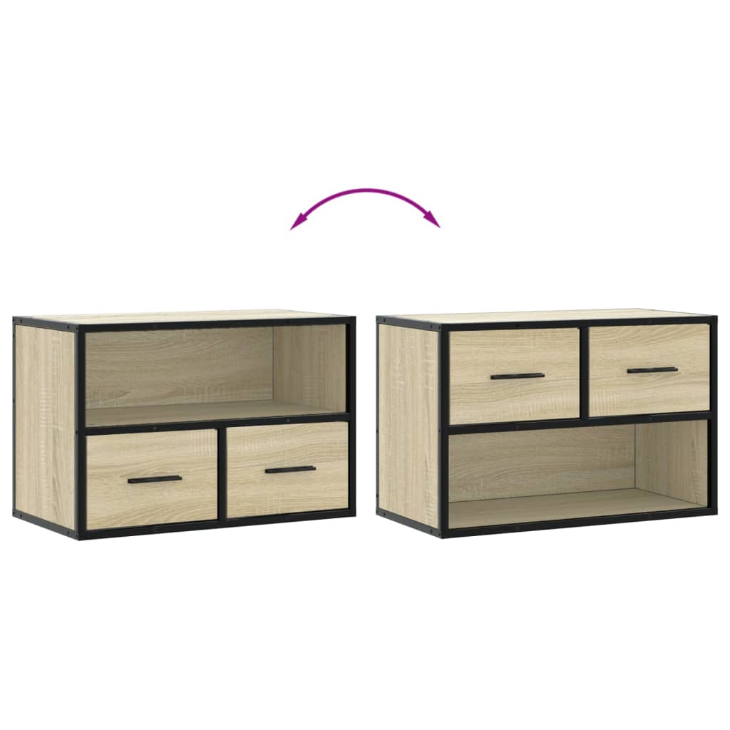 TV cabinet, oak, 60x31x39.5cm, wood/metal