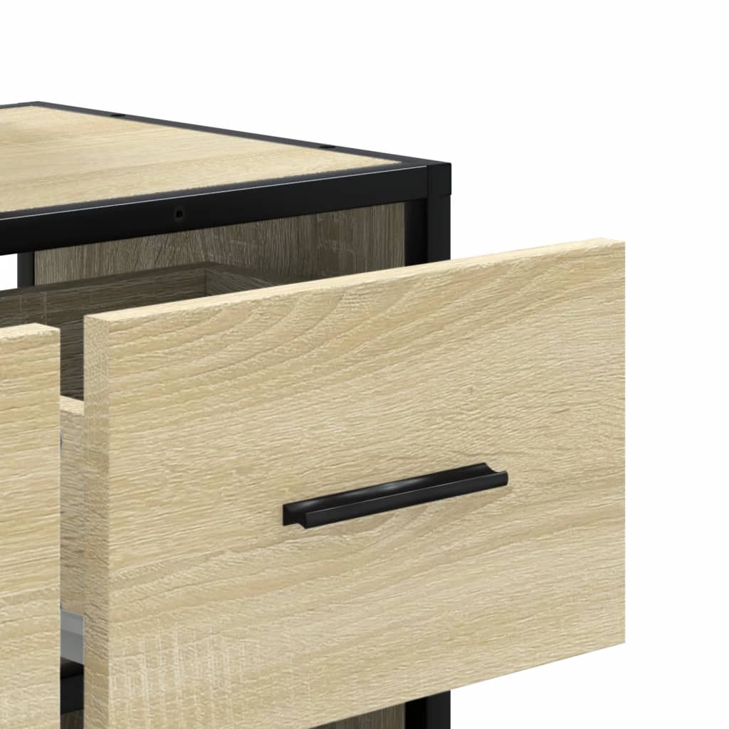 TV cabinet, oak, 60x31x39.5cm, wood/metal