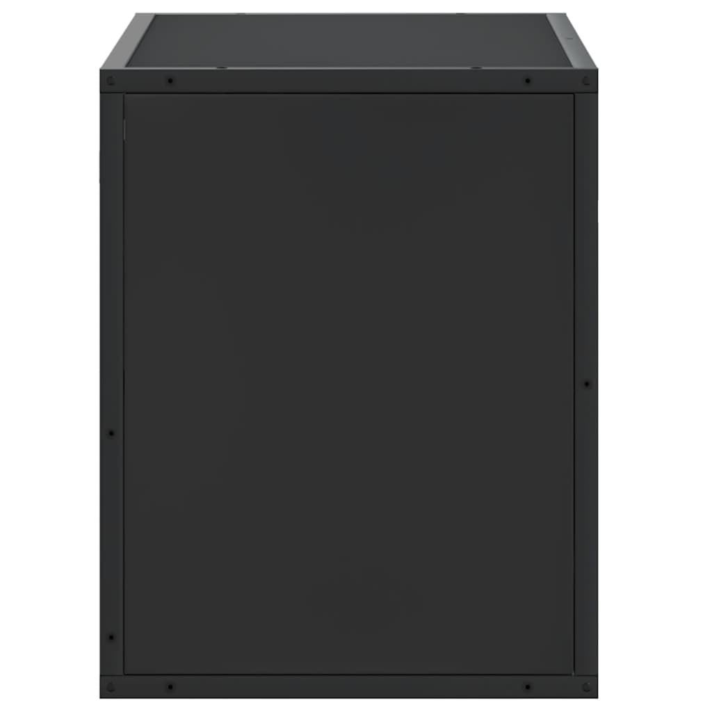 TV cabinet, black, 60x31x39.5cm, wood and metal