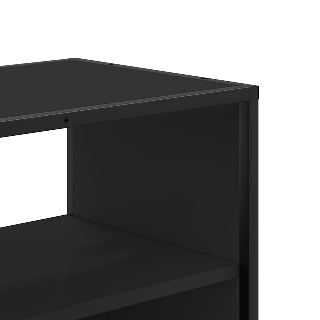 TV cabinet, black, 60x31x39.5cm, wood and metal