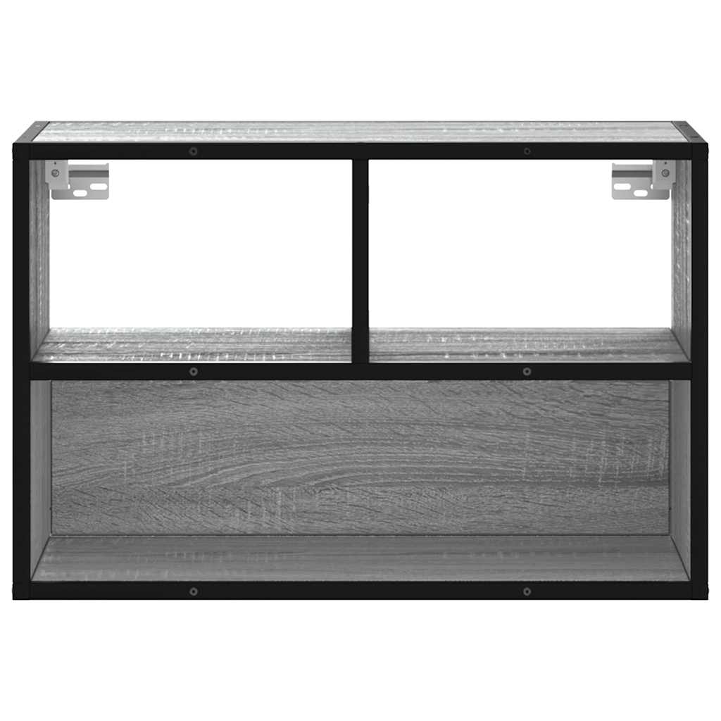 TV cabinet, grey, 60x31x39.5cm, wood and metal