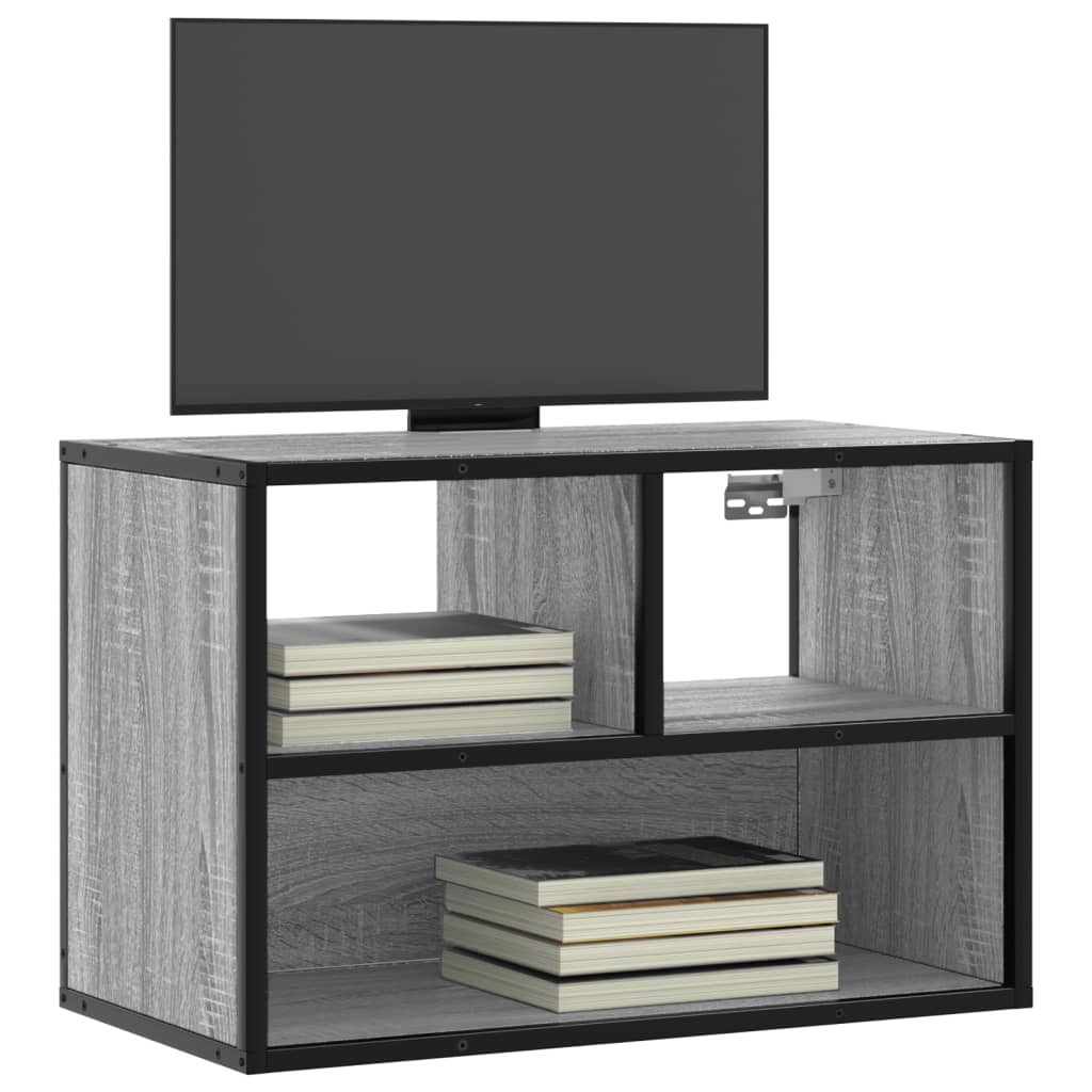 TV cabinet, grey, 60x31x39.5cm, wood and metal